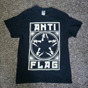 Anti-Flag Rock Punk Band T-Shirt Medium Gildan Y2K